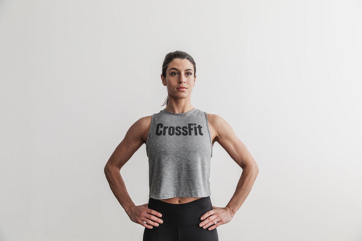 Nobull Crossfit® Muscle Women\'s Tank Tops Grey | Australia (MG9642)